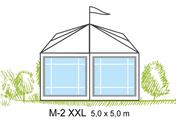 Tält M2-XXL  5x5m