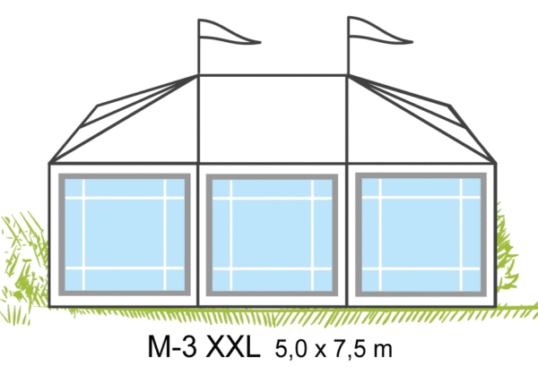 Tält M3-XXL 5x7,5m