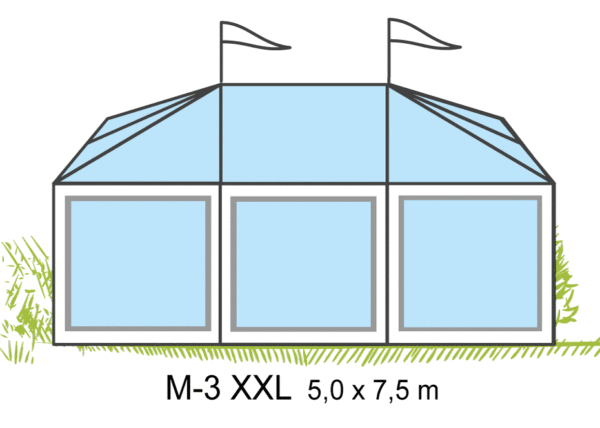 Tält M3-XXL Transparent