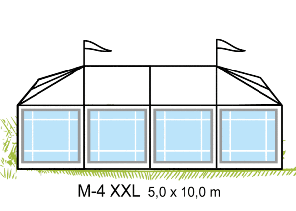 Tält M4-XXL 5x10m